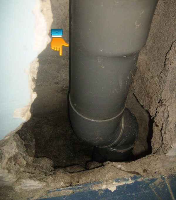 Sustitución de piezas nuevas en bajante, optando por el proceso correcto